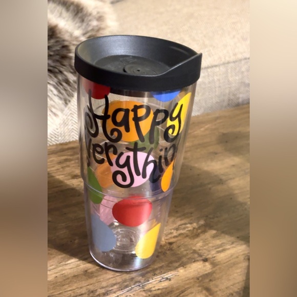 TERVIS Happy Everything Colorful Bright Dot Plastic 24oz. Tumbler Cup w/Lid - Picture 2 of 6